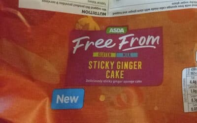 Free from sticky ginger cake
