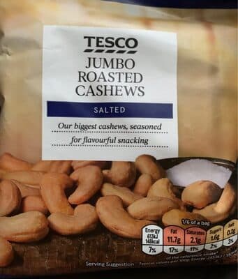 Jumbo Roasted Cashews Salted