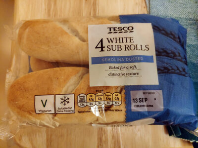 White sub rolls