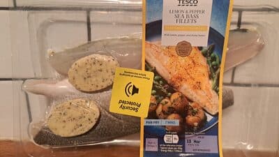 Tesco Lemon & Pepper Sea Bass Fillet