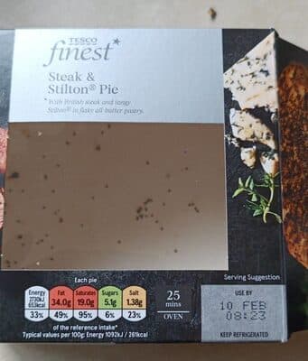 Steak & Stilton Pie