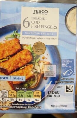 Breaded Cod Fish Fingers