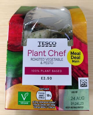 Tesco Plant Chef Roasted Vegetable & Pesto Wrap