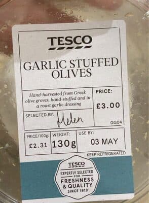 Garlic Stuffed Olives