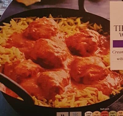 Chicken tikka masala with pilau rice