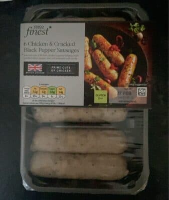 Chicken & cracked pepper sausages
