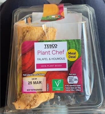 Tesco Plant Chef Falafel and Hummus Wrap