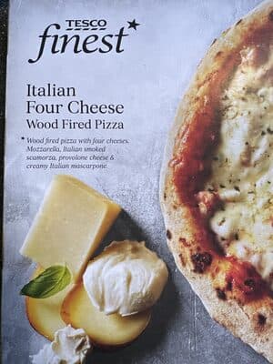 Tesco finest Italian four cheese pizza