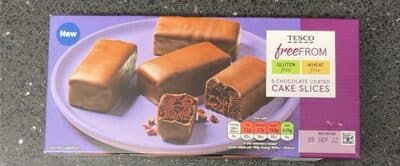 Free from gluten Chocolate Coated Cake Slices