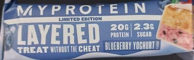 layered blueberry yoghurt protein bar