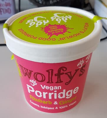 Vegan Porridge Rhubarb and Ginger