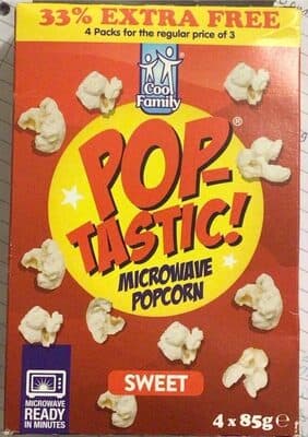 Pop Tastic Microwave Pop corn sweet