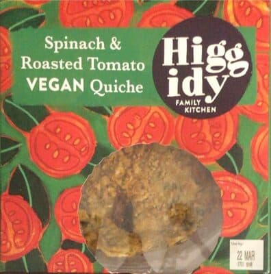 Spinach & Roasted Tomato Vegan Quiche