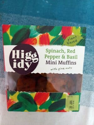 Spinach, red pepper & basil mini muffins