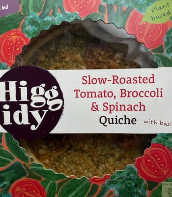 Slow-roasted tomato, broccoli & spinach quiche