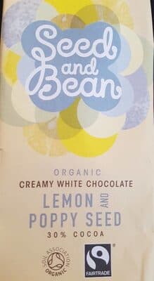 Organic Creamy White Chocolate Lemon and Poppy Seed