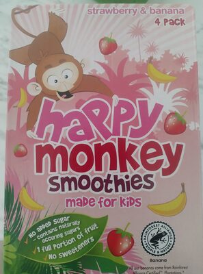 Monkey Smoothies Strawberry & Banana