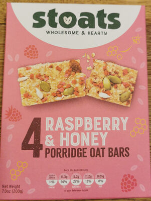 Raspberry & Honey Porridge Oat Bars