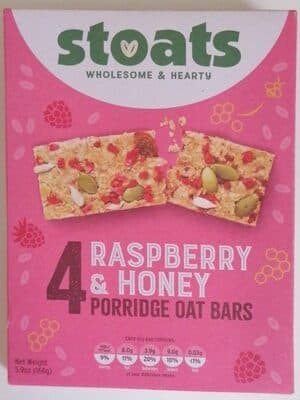 Raspberry and Honey Porridge Oat Bars