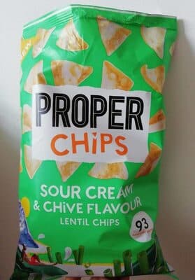Sour Cream and Chive Flavour Lentil Chips