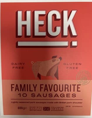 HECK Family Favourite Pork sausages