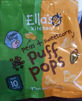 Pea & Sweetcorn Puff pops