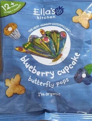 Blueberry cupcake butterfly pops