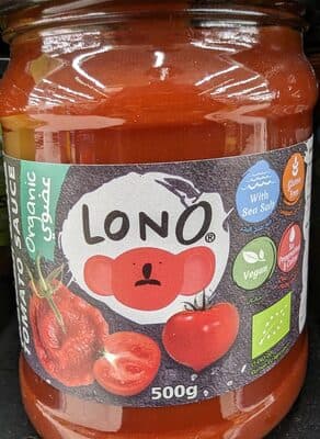 Lono's organic tomato sauce