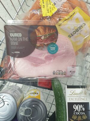 Sliced Cured Ham on the bone