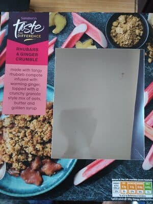 Rhubarb And Ginger Crumble