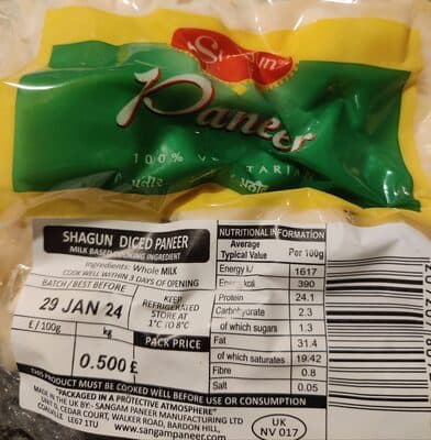 Diced Paneer