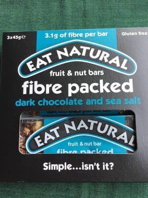 Fruit & Nut Bar, Fibre Packed, Dark Chocolate and Sea Salt