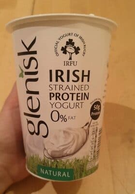 Irish strained protein yogurt 0% fat