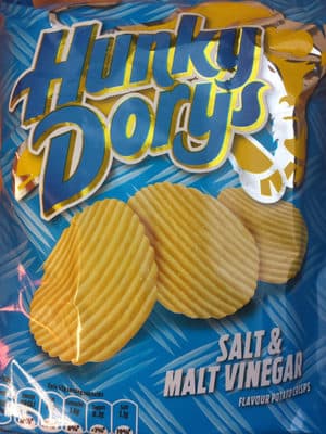 Salt and Malt Vinegar flavour potato crisps