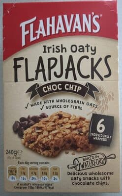 Irish Oaty Flapjacks Choc Chip