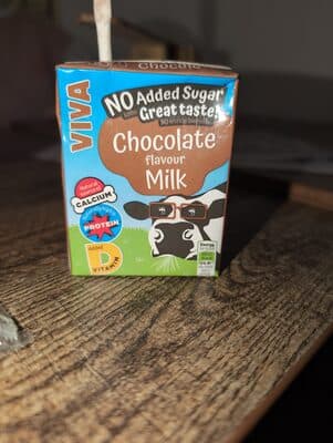 Chocolate flavoured semi-skimmed milk