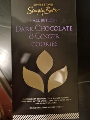 Dark Chocolate and Ginger Cookies