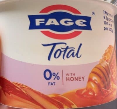 Fage Total 0% with honey