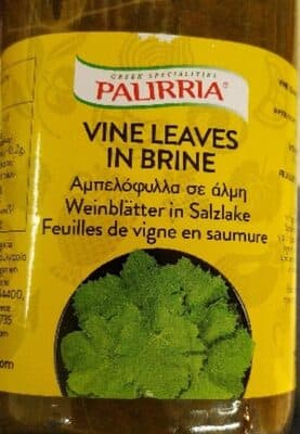 Feuilles de Vigne farcies au riz