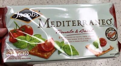 Jacob's Mediterraneo Bread Crackers Tomato and Basil