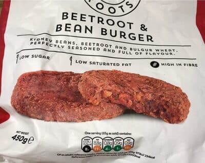 Beetroot & bean burger