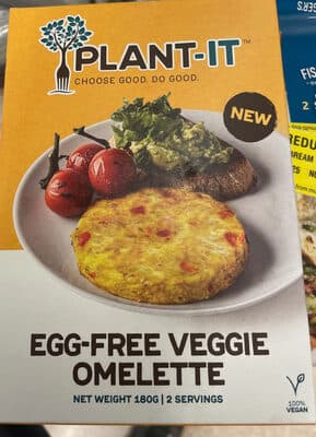 Egg free veggie omelette