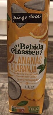 sumo de ananas, laranja e coco