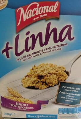 Flocos de arroz e trigo integral