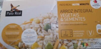 Arroz integral Vegetais e Sementes