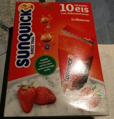 Wassereis Erdbeere
