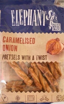 Pretzels caramelized onions