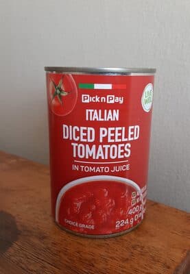 Italian Diced Peeled Tomatoes in Tomato Juice