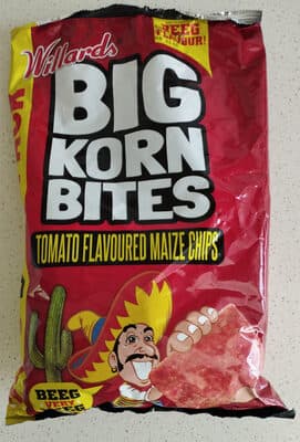 Big Korn Bites tomato flavoured maize chips
