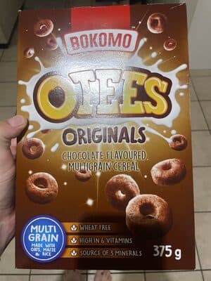 oteess originals chocolate flavoured multigrain tossed cereal